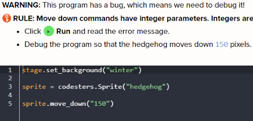 Codesters 8th Grade Coding Activity 2